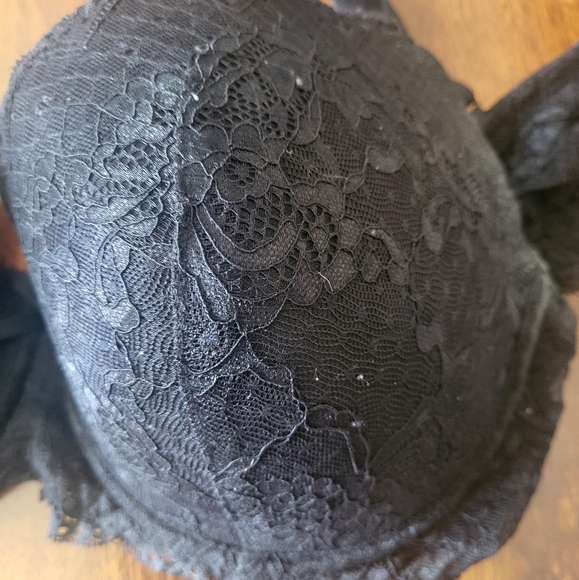 Worn Black Push Up Underwire Bra Size 38DD by Mierside. - Picture 2 of 7